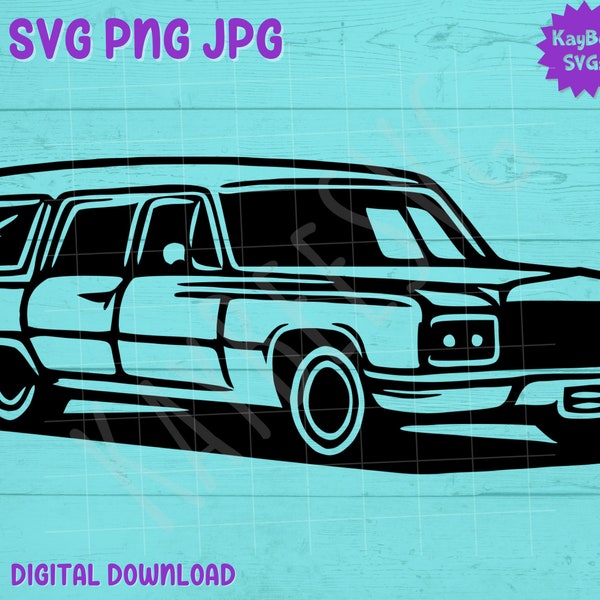 Hearse SVG PNG JPG Clipart Digital Cut File Download for Cricut Silhouette Sublimation Printable Art - Commercial Use