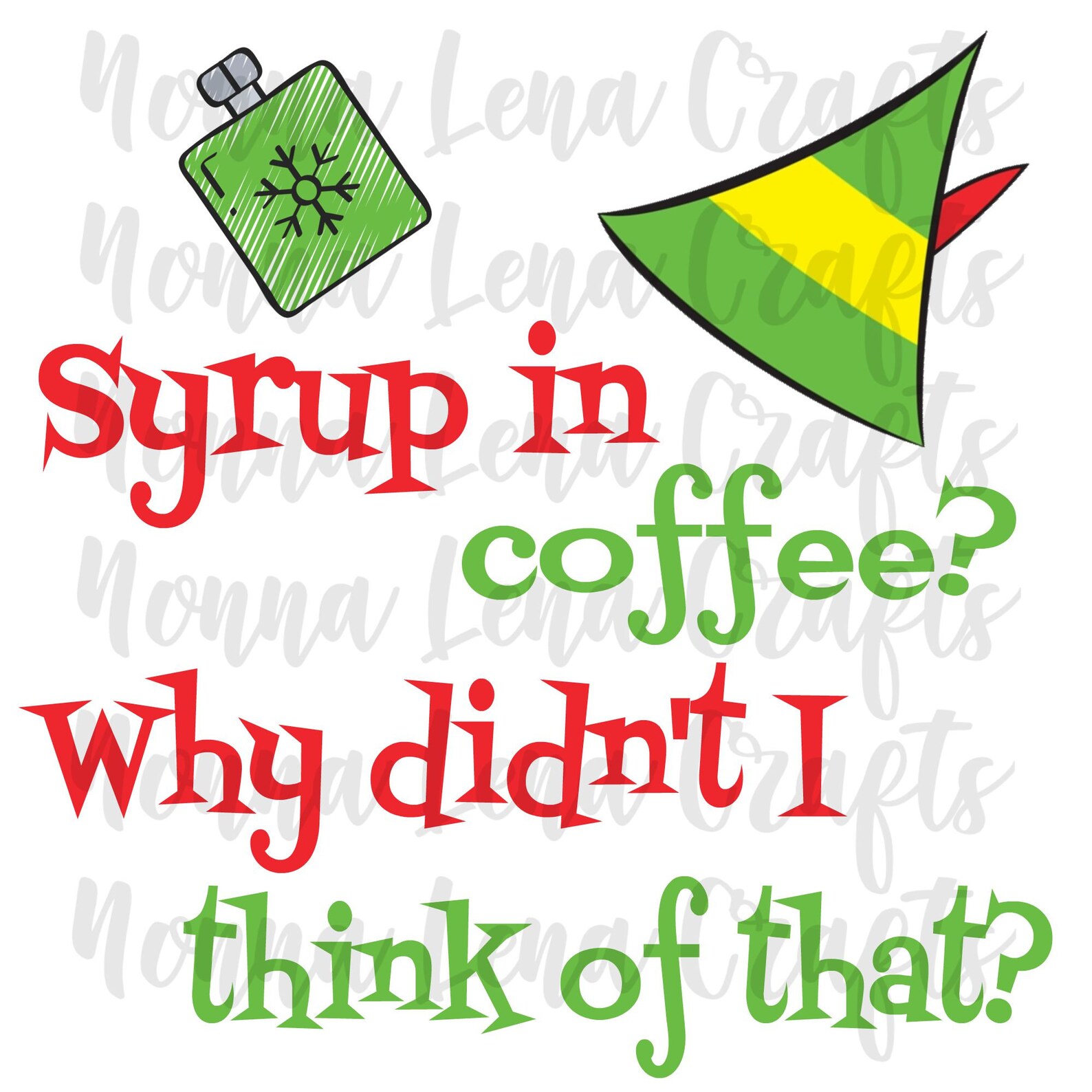 Buddy the Elf Syrup In Coffee SVG PNG JPG Clipart Cut File Etsy France