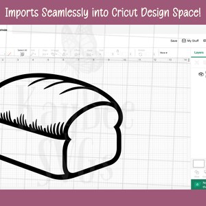 Bread Loaf SVG Digital Cut File for Cricut, Silhouette, Engraving ...