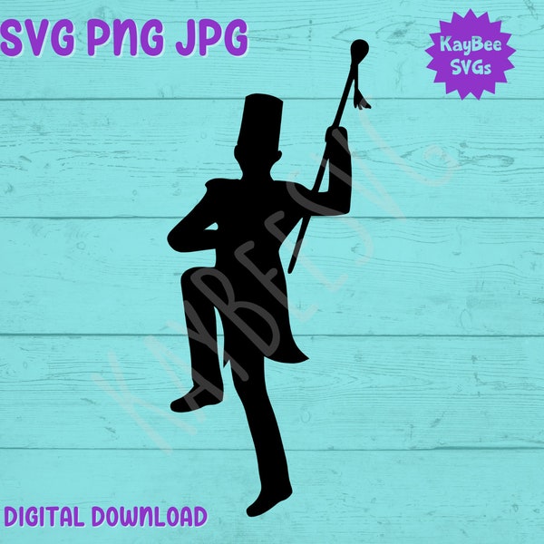 Drum Major SVG PNG JPG Clipart Digital Cut File Download for Cricut Silhouette Sublimation Printable Art - Commercial Use
