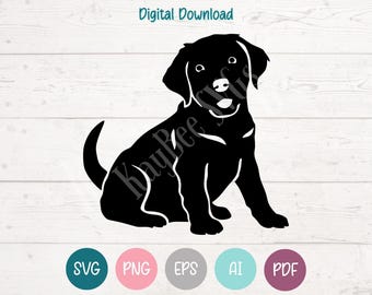 Labrador Puppy SVG: Clipart Cut Files for Cricut, Silhouette (Digital Download)