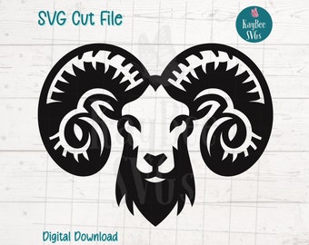 Aries Zodiac Ram SVG PNG | Horoscope Cut Files (Digital)