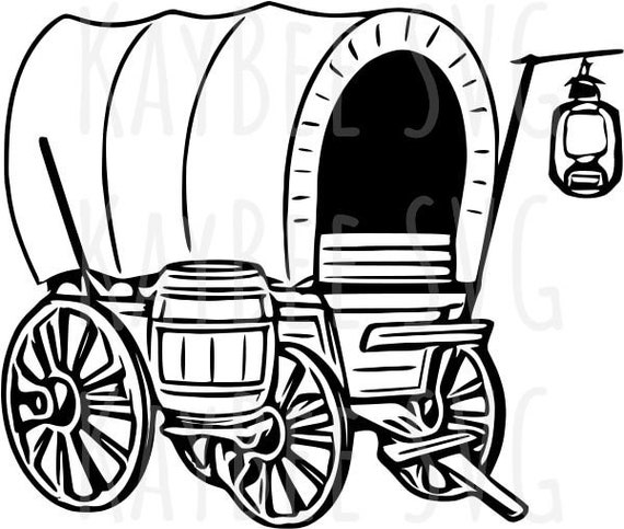 Pioneer Covered Wagon SVG PNG JPG Clipart Digital Cut File - Etsy