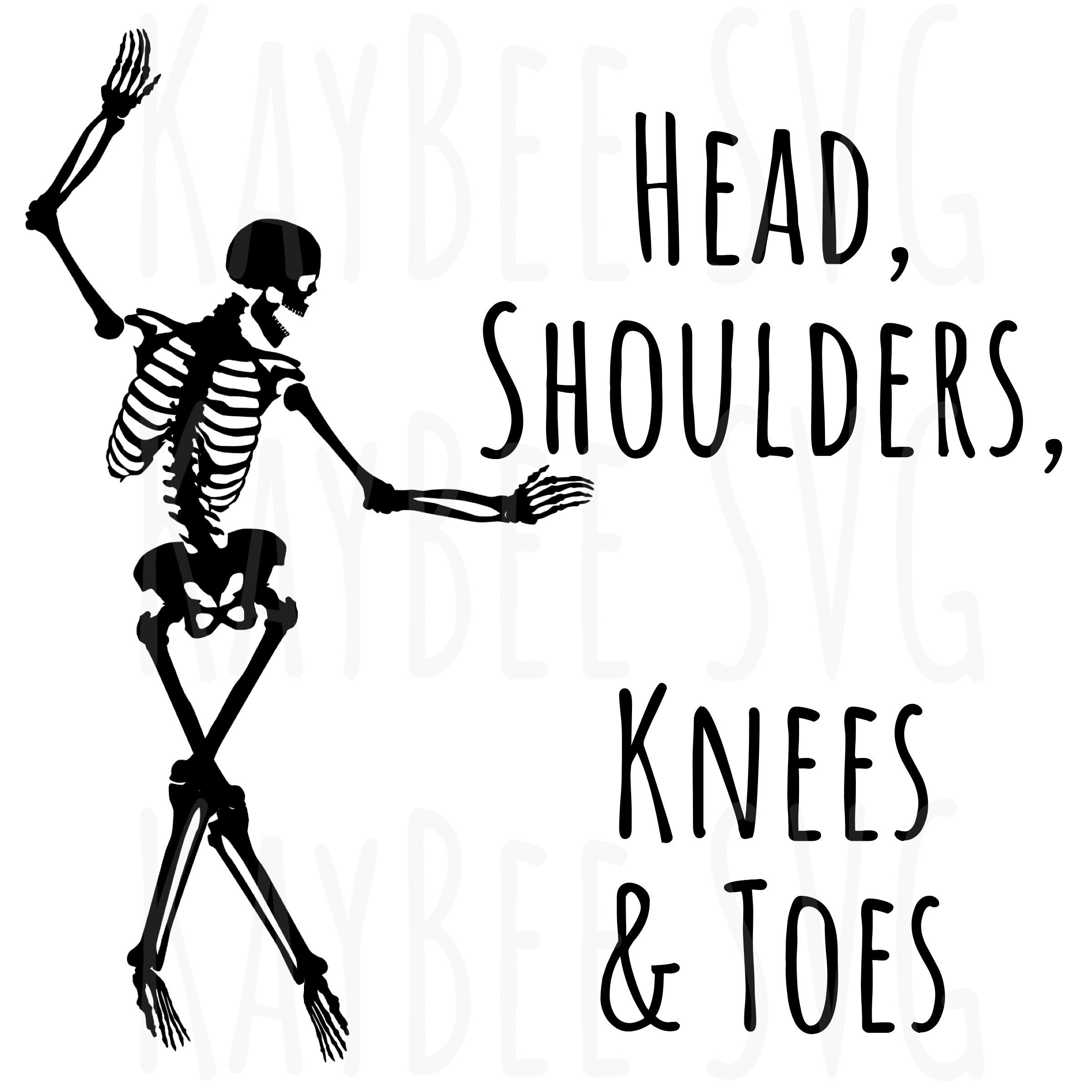 Head Shoulders Knees and Toes Dancing Skeleton SVG PNG JPG Etsy Australia