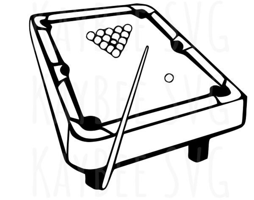 Billiards Pool Table SVG PNG JPG Clipart Digital Cut File Etsy