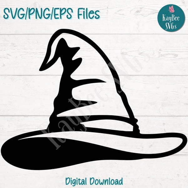 Witch Hat SVG PNG Clipart Cut Files for Cricut, Silhouette, Laser Engraving, Sublimation (Digital)