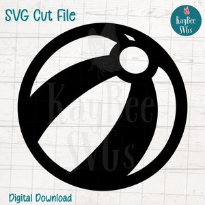 Beach Ball SVG PNG Summer Clipart for Vacation and Pool Crafts | Cut Files for Cricut, Silhouette, Laser Engraving, Sublimation