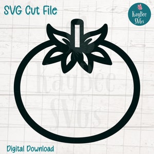 Tomato SVG Digital Cut File for Cricut, Silhouette, Engraving, Sublimation, Printable Art, T-Shirt, Mug Press - Commercial Use