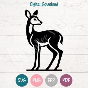 Imágenes prediseñadas de ciervos en formato SVG y PNG para Cricut, Silhouette, grabado láser y sublimación (digitales).