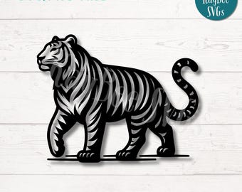 Tiger SVG PNG Clipart Cut Files for Cricut, Silhouette, Laser Engraving, Sublimation (Digital)