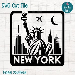 Arquivos de corte SVG PNG de letreiro da cidade de Nova York para Cricut, download digital, gravação a laser, sublimação, clipart para impressão, clipart para uso comercial