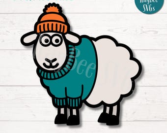 Sheep in Sweater SVG, Cricut Silhouette Cut Files (Digital Download)