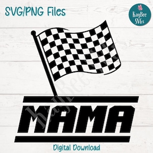 Racing Mama SVG PNG Schnittdatei für Cricut, Silhouette, Sublimation, Lasergravur, bedruckbare Clipart, Rennauto Sport Mom Art
