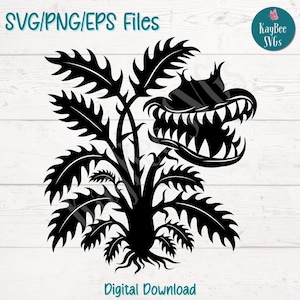 Carnivorous Plant SVG PNG Venus Flytrap Clipart for Garden and Nature Crafts | Cut File for Cricut, Silhouette, Laser Engraving, Sublimation