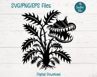 Venus Flytrap SVG PNG | Carnivorous Plant Clipart (Digital)