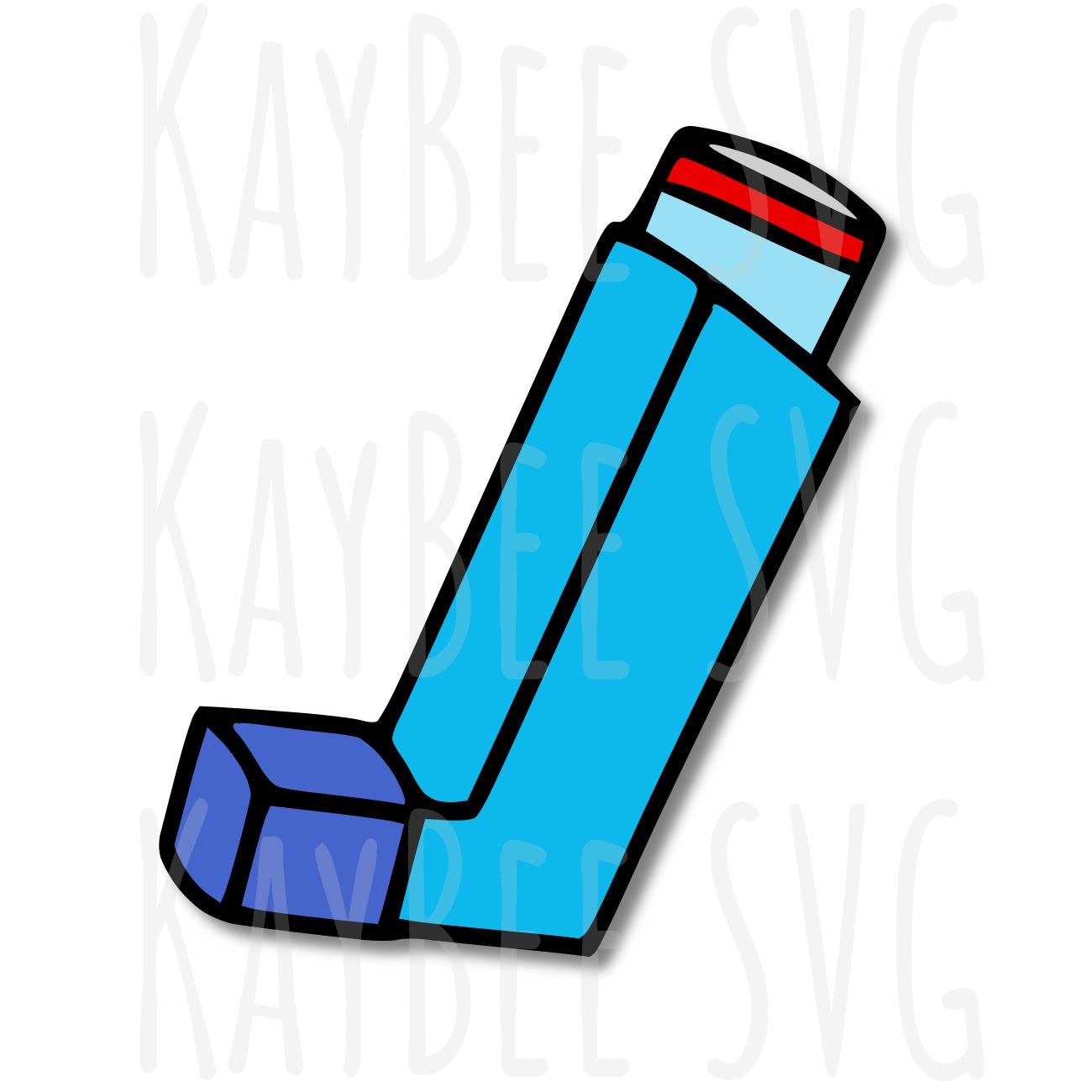Asthma Inhaler SVG PNG JPG Clipart Cut File Download for Etsy Israel