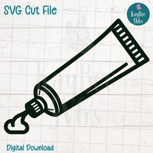 Zahnpasta SVG PNG Hygiene Clipart für Bad, Zahnpflege und Gesundheit Handwerk | Schneidedatei für Cricut, Silhouette, Lasergravur, Sublimation