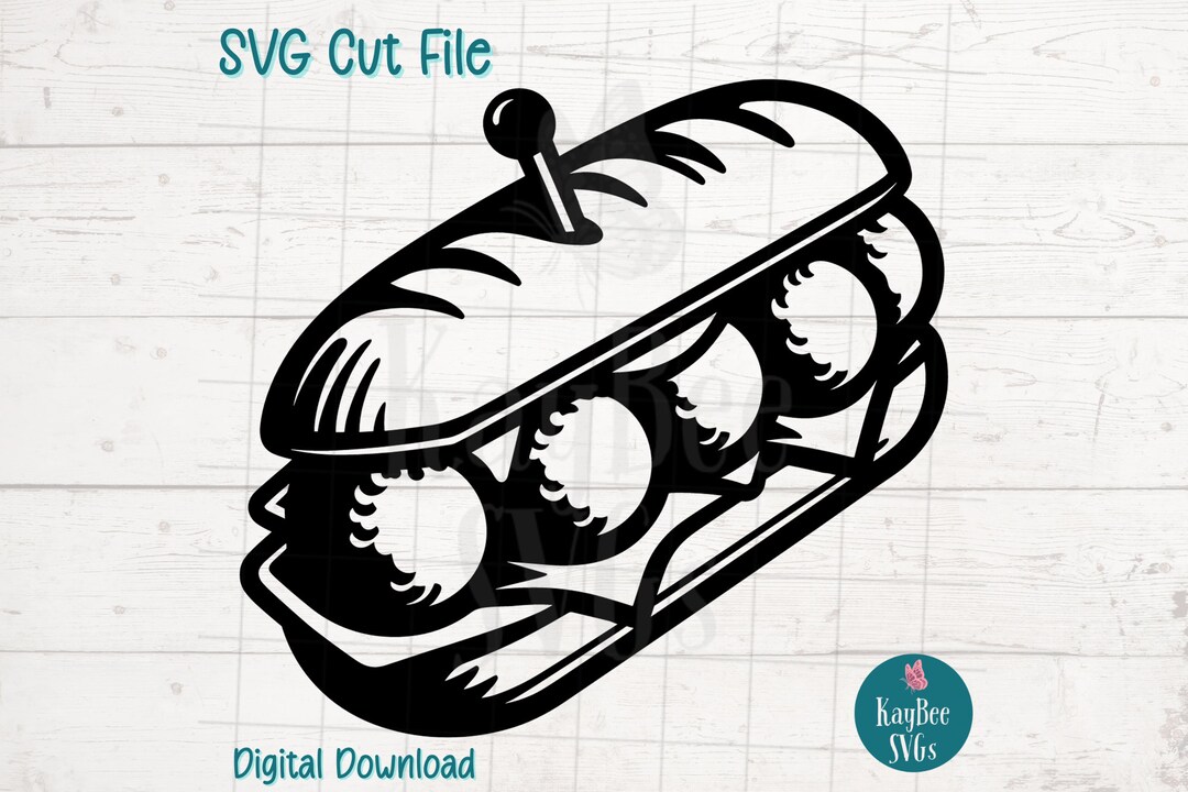 Meatball Sub Sandwich SVG Digital Cut File for Cricut, Silhouette, Engraving, Sublimation
