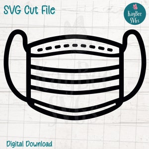 Medisch masker SVG PNG gezondheid clipart voor hygiëne en veiligheid ambachten | Bestand knippen voor Cricut, Silhouet, Lasergravure, Sublimatie, Afdrukbaar
