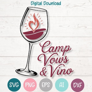 Camp Bachelorette SVG – Löften & Vindesign (Digital nedladdning)