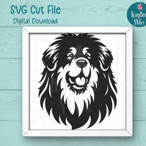 Tibetan Mastiff Dog SVG Cut File for Cricut, Silhouette, Digital ...