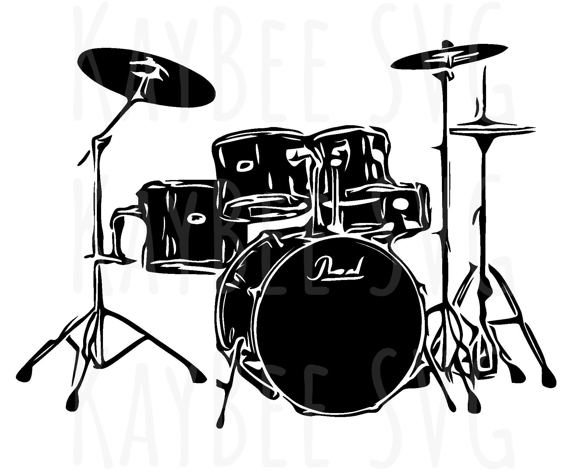Drum Kit Drums SVG PNG JPG Clipart Digital Cut File Download for Cricut  Silhouette Sublimation Printable Art Commercial Use - Etsy UK