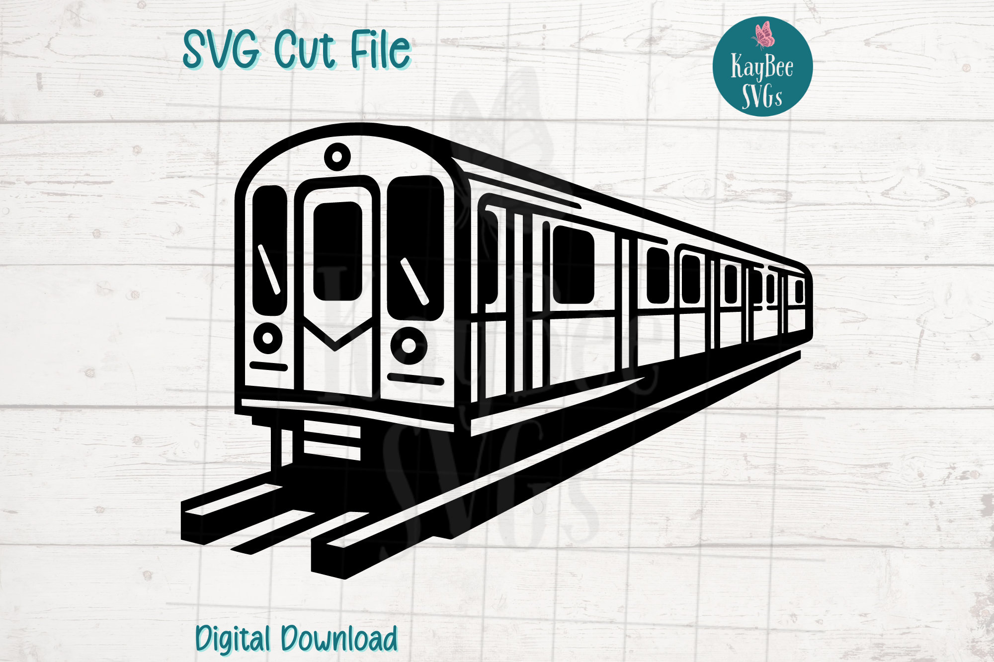 Subway Train SVG Cut File: Cricut, Silhouette (digital) - Etsy, image size:2000x1333