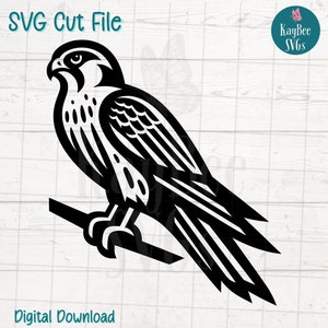 Falcon Bird of Prey digitaal gesneden SVG-bestand voor Cricut, silhouet, gravure, sublimatie, afdrukbare kunst, T-shirt, mokpers - commercieel gebruik