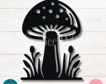 Mushroom SVG, Toadstool PNG, Woodland Fungi Cut File (Digital)