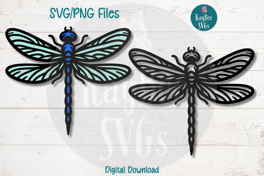 Dragonfly SVG | PNG Cut Files for Cricut, Silhouette, Digital Download ...