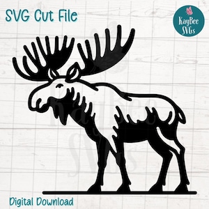 Alce SVG PNG, fauna silvestre, animales del bosque, imágenes prediseñadas para Cricut, silueta, sublimación, grabado láser, imágenes prediseñadas imprimibles