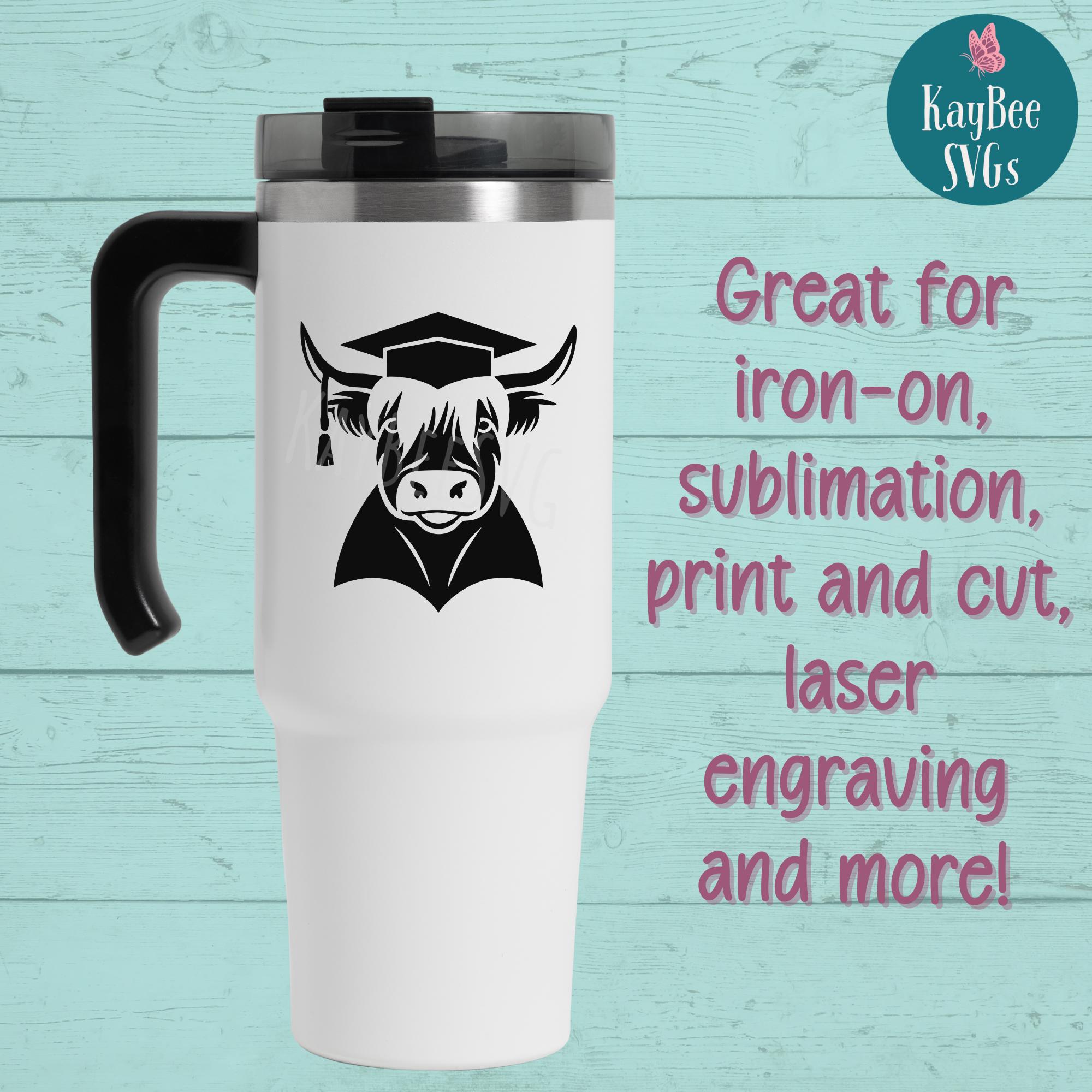Highland Cow Graduation Cap SVG, PNG, Cricut, Silhouette (digital) - Etsy
