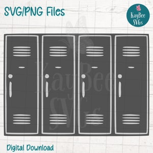 School Lockers SVG/PNG Cut Files for Cricut, Silhouette, Digital Download, Printable Clipart, Commercial Use Clip Art, Laser Stencil