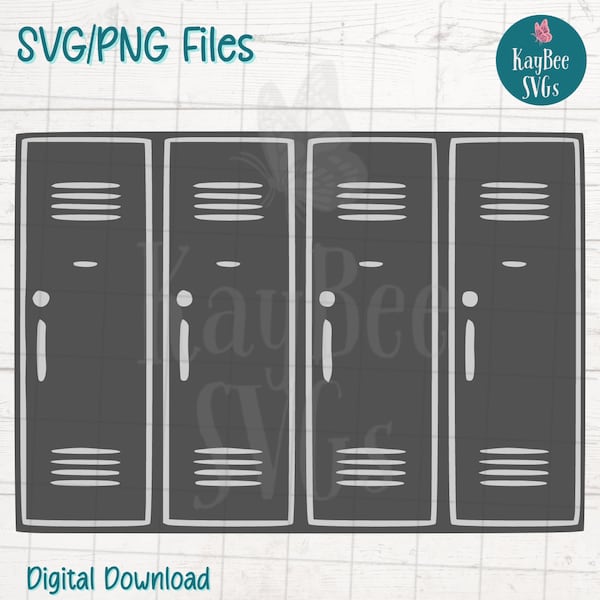 School Lockers SVG/PNG Cut Files Bundle for Cricut, Silhouette, Digital Download, Printable Clipart, Commercial Use Clip Art, Laser Stencil
