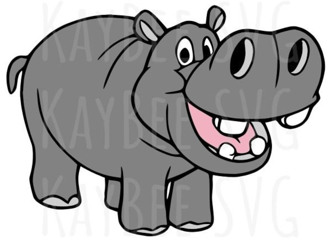 Nilpferd Nilpferd SVG PNG JPG Clipart Digital geschnitten Etsy.de