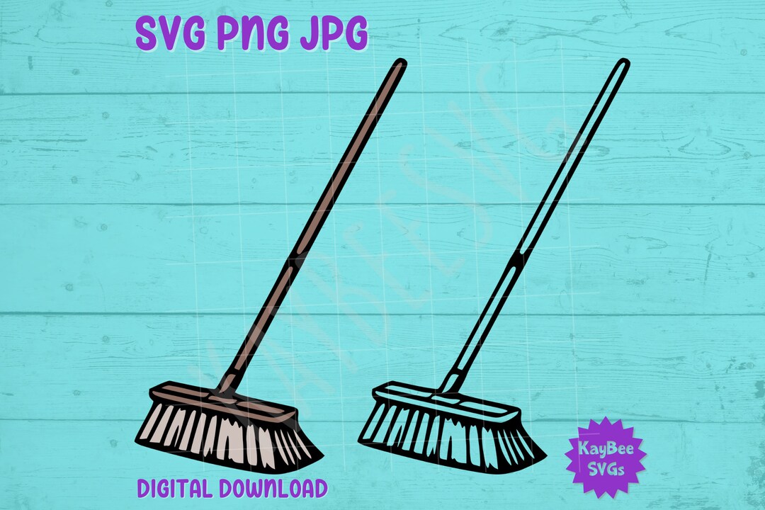 Push Broom SVG PNG JPG Clipart Digital Cut File Download for Etsy