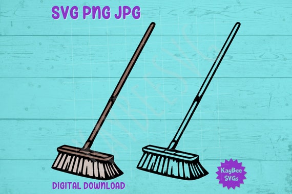 Push Broom SVG PNG JPG Clipart Digital Cut File Download for - Etsy