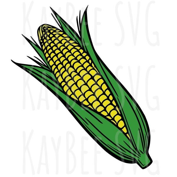 Corn on the Cob SVG PNG JPG Clipart Digital Cut File Download for Cricut Silhouette Sublimation Printable Art - Commercial Use
