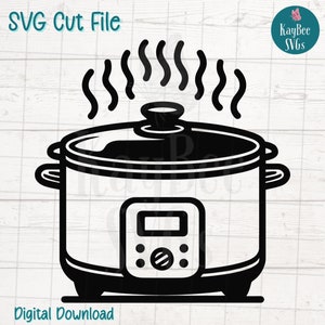 Electric Slow Cooker SVG, Cricut Silhouette Cut File (Digital Download)