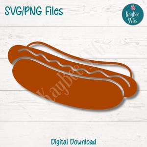 Hot Dog SVG PNG Fast Food Clipart für den Sommer und Grillen Basteln | Schneidedatei für Cricut, Silhouette, Lasergravur, Sublimation, printable Art