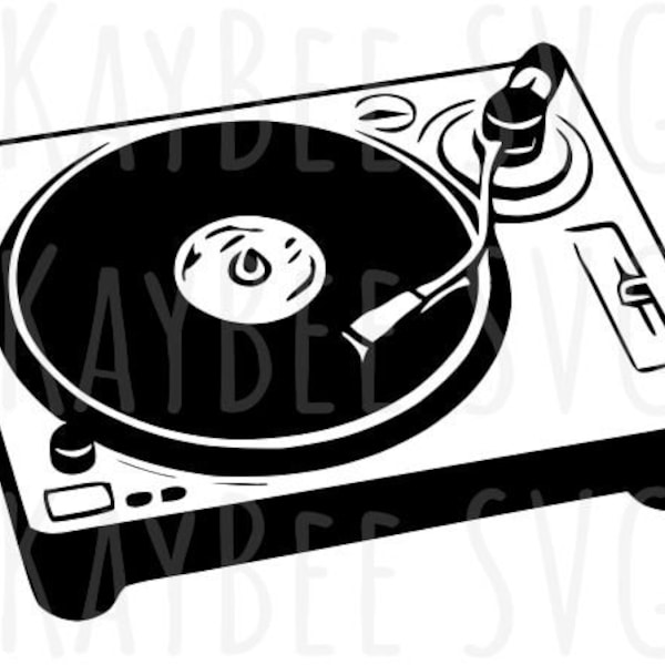 Record Player Turntable SVG PNG Jpg Clipart Digital Cut File Download for Cricut Silhouette Sublimation Printable Art - Commercial Use