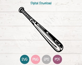 Baseballschläger SVG PNG Clipart Schnittdateien für Cricut, Silhouette, Lasergravur, Sublimation (digital)