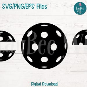 ピックルボール SVG PNG クリカットとシルエット用ピックルボール クリップアート | ピックルボール ボール デザイン
