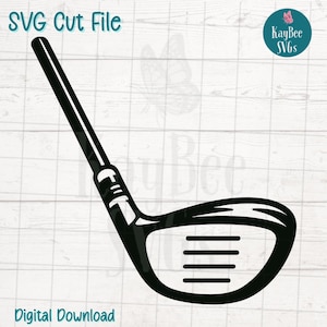 Archivos de corte SVG PNG de driver de palo de golf para Cricut, descarga digital de Silhouette, grabado láser, impresión por sublimación, imágenes prediseñadas para uso comercial