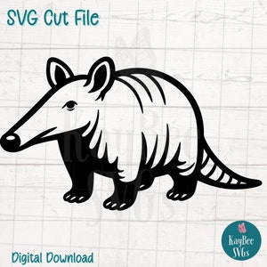 Erdferkel Ameisenbär SVG PNG Tier Clipart für Zoo und Lernspielzeug | Cut-Datei für Cricut, Silhouette, Lasergravur, Sublimationskunst