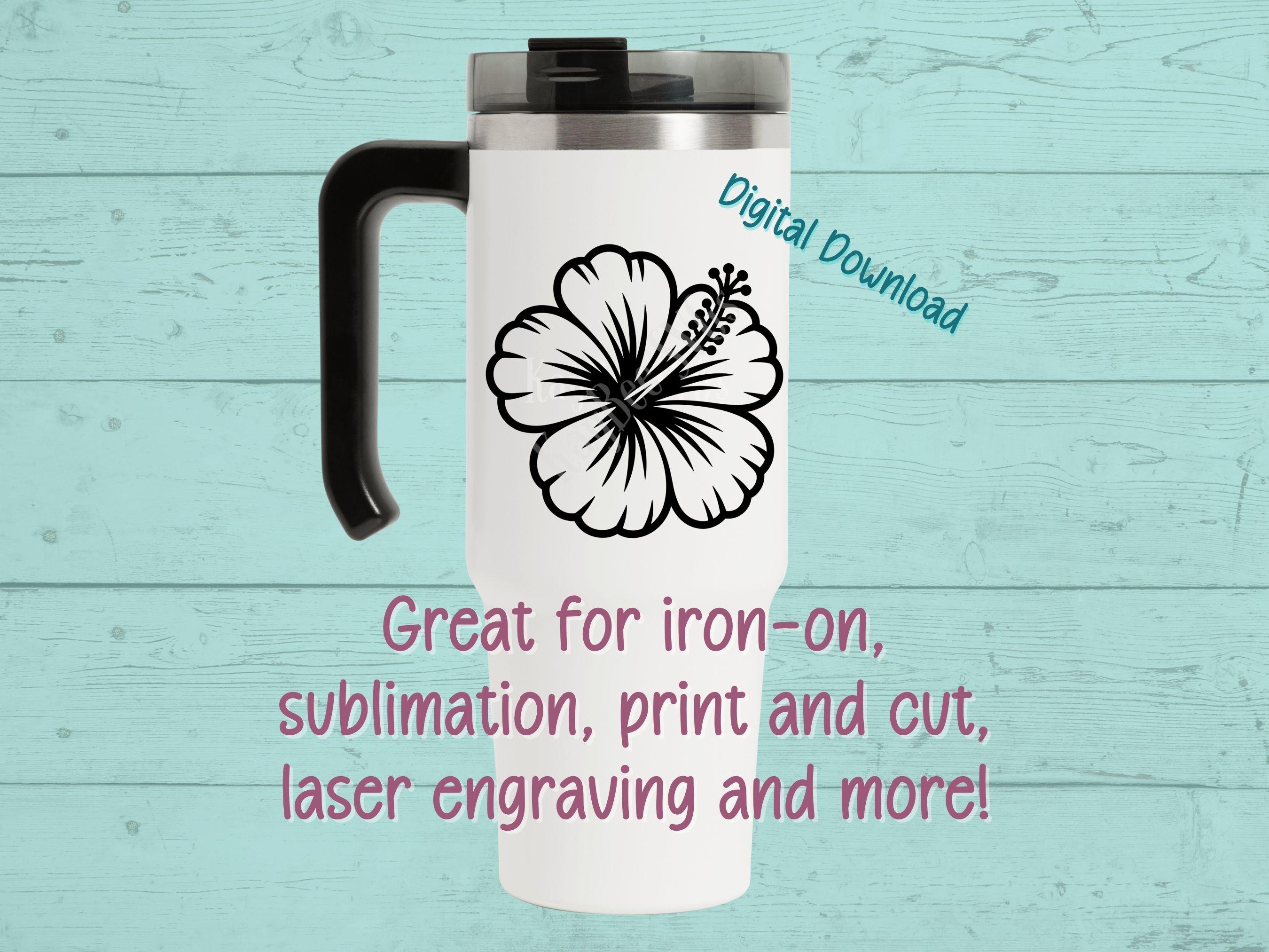 Hibiscus Flower SVG PNG Clipart Cut Files for Cricut, Silhouette ...