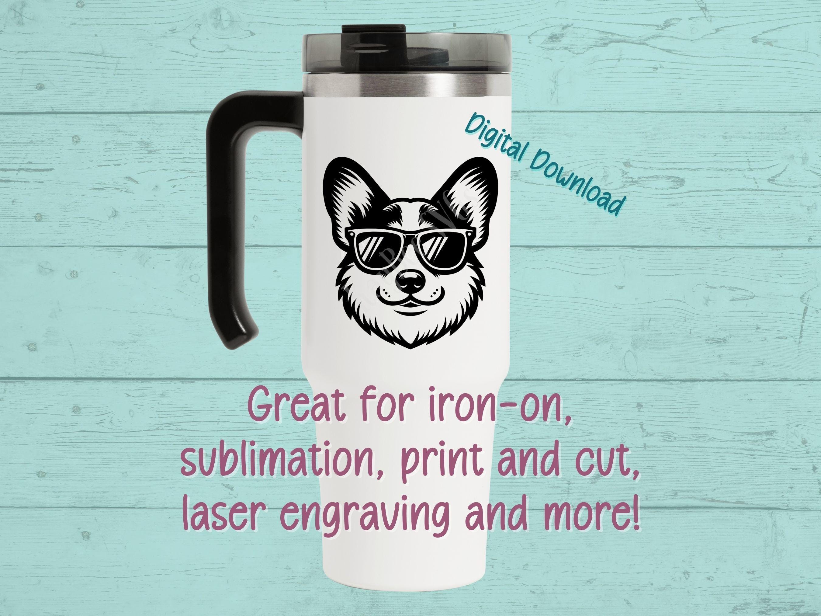 Corgi Dog With Sunglasses SVG PNG Clipart Cut Files for Cricut ...