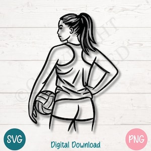 Baseballspieler SVG PNG, Athletin Silhouette, Beachvolleyball Team Clipart, Sport Schnitt Datei, Beachvolleyball Mädchen PNG | Schneide Dateien für Cricut