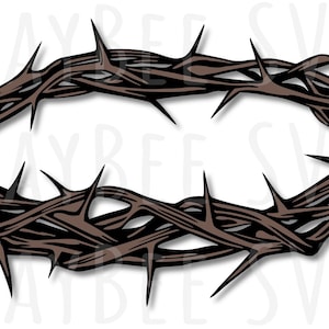 Corona di spine di Pasqua SVG PNG JPG Clipart File di taglio digitale Scarica per Cricut Silhouette Sublimazione Stampabile - Uso commerciale