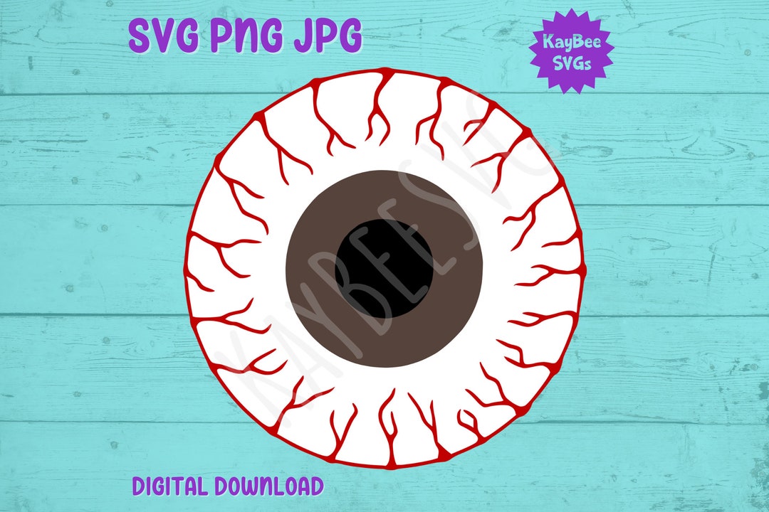 Bloodshot Eyeball SVG PNG JPG Clipart Digital Cut File Download for ...